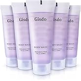 Gisdo Travel Size Body Wash Bulk (1 fl oz, 50 Pack), Refreshing Hotel Body Wash, Mini and Small Size Shower Gel, Guest Hotel Toiletries in Bulk