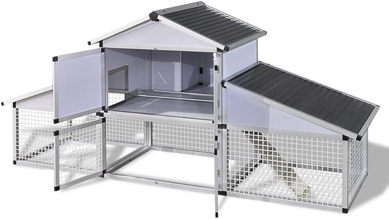 Grand Poulailler 8 12 Poules En Bois Large Square 100 Sapin De Finlande Amazon Fr Animalerie