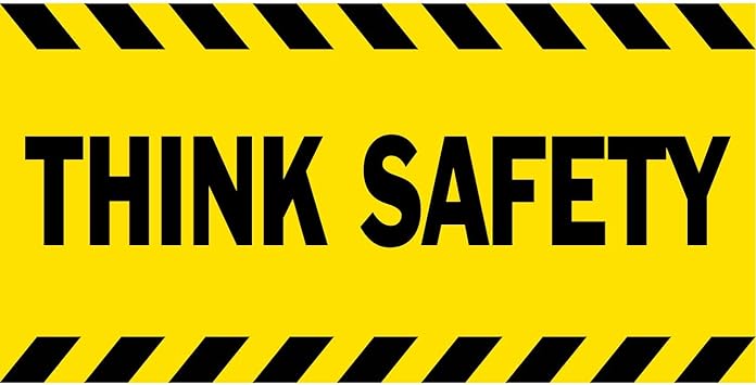 Amazon Com Half Price Banners Think Safety Vinyl Banner Indoor