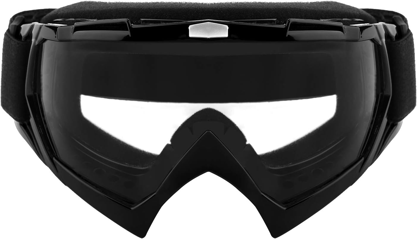 shirylzee Motocross Goggles Motorcycle Goggles TPU Resin Windproof UV Protection Dirt Bike Goggles Snowboard Ski Eyewear Off Road Goggles over Glasses for Man Woman Youth