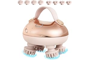 arboleaf Scalp Brush Rechargeable Head Brush Scalp Stress Relax, Waterproof Handheld Hair Scratcher with 8 Removable Claws Ca