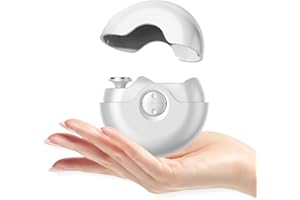 Zicolu Electric Automatic Nail Clipper and File, 2-in-1 Nail Trimmer & Polisher, 2 Speed USB Rechargeable, Women's & Men's Fingernail & Toenail Manicure Set, White