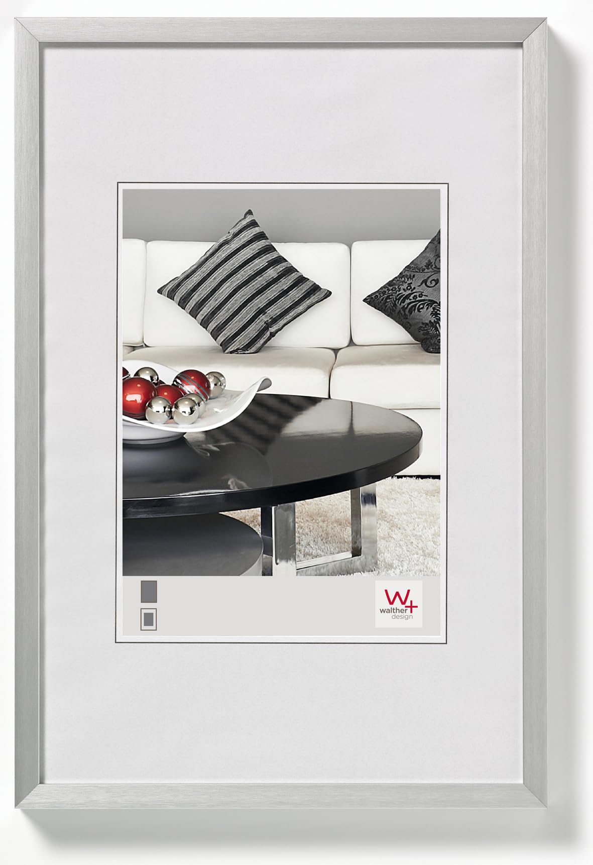 walther Design Picture Frame Silver 18 x 24 cm Aluminium Chair Aluminium Frame AJ824S