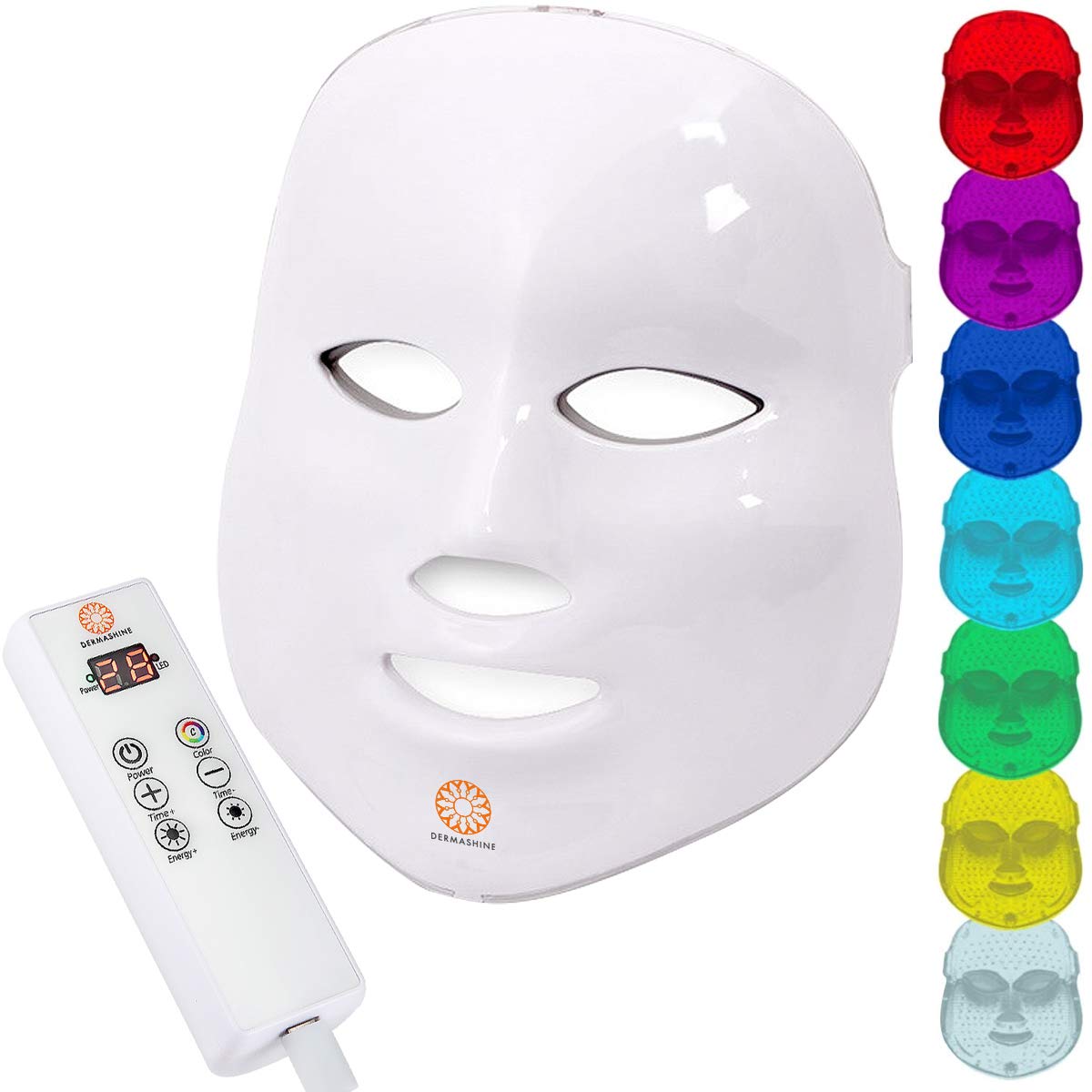 Dermashine Pro 7 Color Wireless LED Mask for Face Photon Red Light