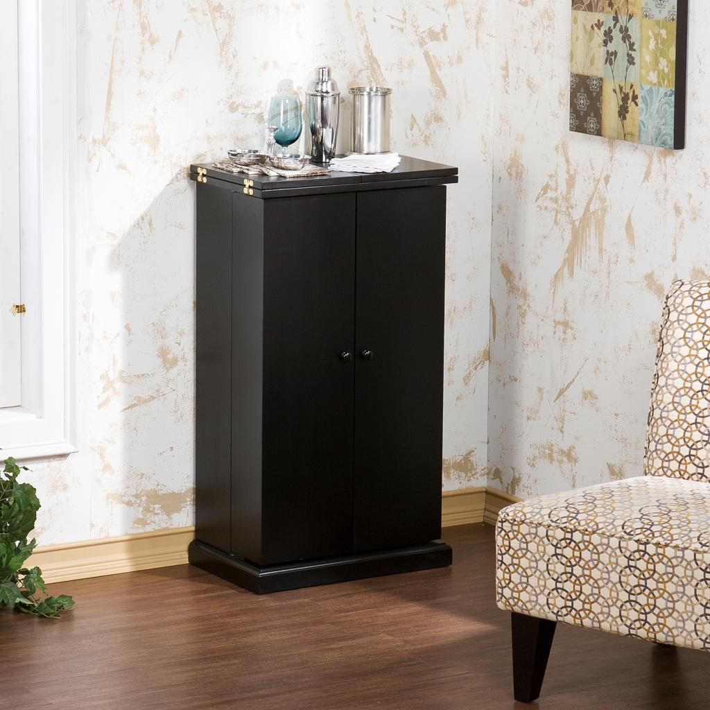 Southern Enterprises Fold Away Black Bar Home Bars