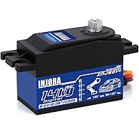 INJORA RC Digital Servo Motor 14 kg Low Profile High Torque Servo for 1/10 1/12 RC Vehicles On-Road Touring Drift Car Helicop