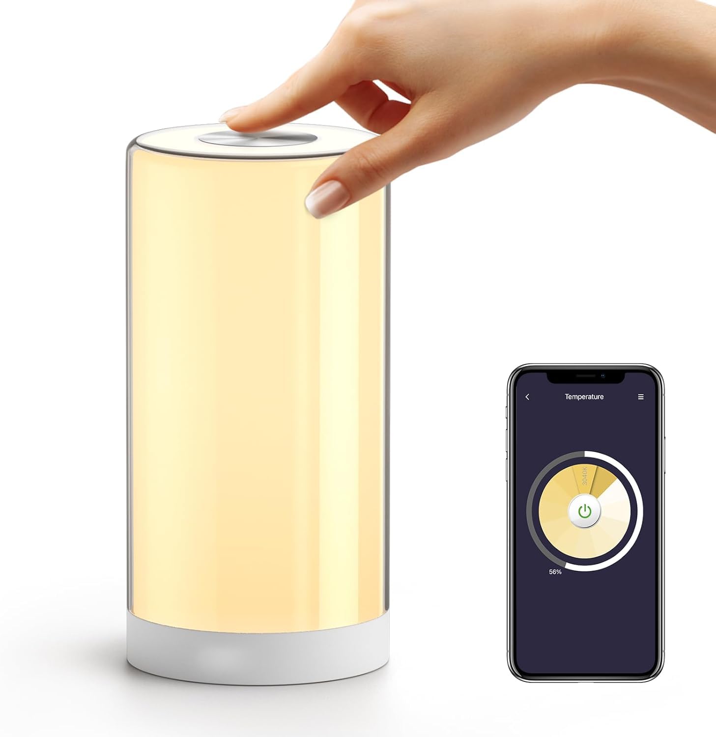 meross WiFi Lamp, Smart Lamp Bedside, Support Apple HomeKit Alexa Google Assistant SmartThings, RGBWW Touch Lamp Dimmable Multicolour Voice Remote App Control (2.4GHz Only)