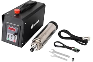AnoleX - 1.5KW SP-15A CNC Spindle Motor Kit, Adjustable Speed Φ65mm with Air Cooled VFD Spindle with ER11 Nozzles for CNC Rou