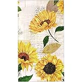 COVASA Sunflower Hand Towels for Bathroom Set of 2,Vintage Yellow Floral Towels Ultra Soft Absorbent Decorative Small Bath Towels Washcloth Kitchen Guest Fingertip Towel for Hotel,Spa,Gym 15.7"x27.5"