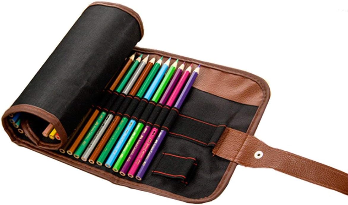 Prolife PU Canvas Pencil Wrap Case.Pencil roll up case