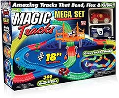 Magic Tracks Deluxe Mega Set | As Seen On TV Glow in The Dark Racetrack 18ft