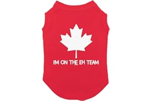 HAASE UNLIMITED I'm On The Eh Team - Canadian Dog Shirt (Red, 2X-Large)