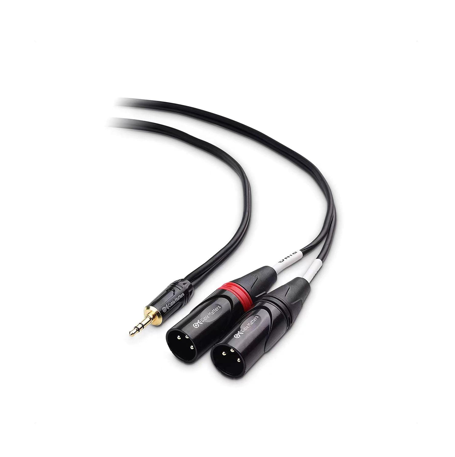 iSeventy9 3.5mm Male Splitter Cables, TRS Stereo Male to Two XLR Male Interconnect Audio Microphone Cable – 1M
