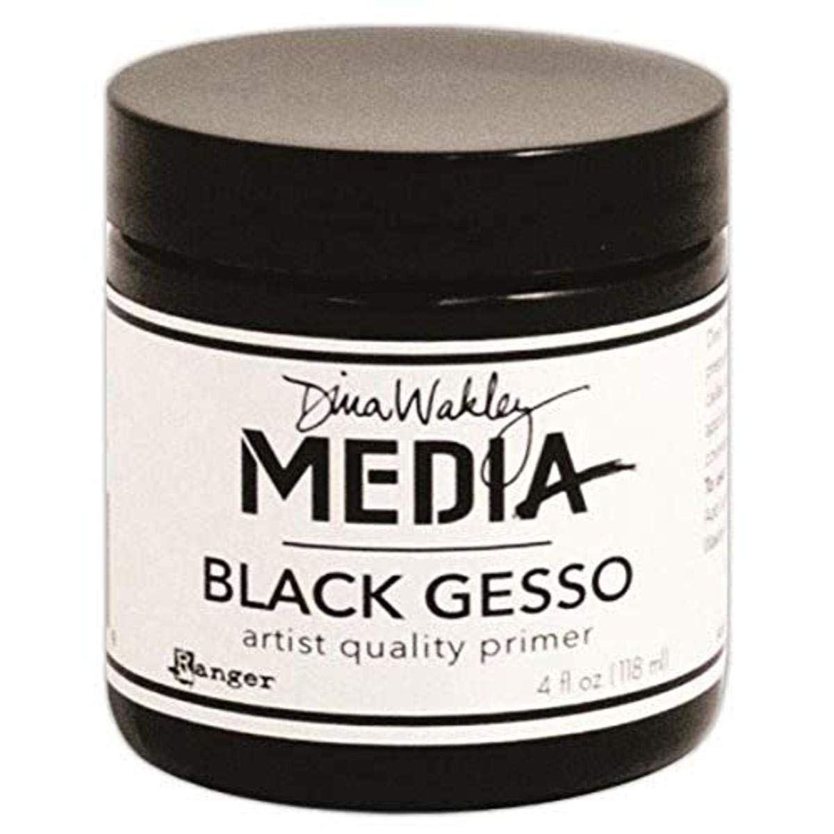 Ranger Black -Gesso 4Oz, Acrylic, Multicolour