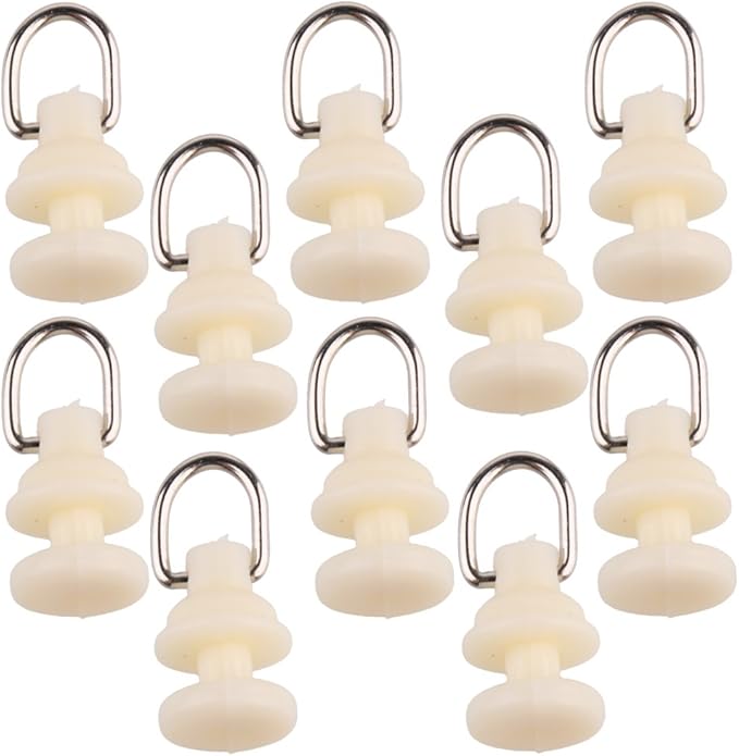 Dovewill 10 Piece Window Curtain Shower Curtain Track Glider, Silently Sliding Wheel