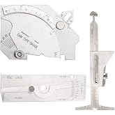 Carkio Hi Lo Welding Gauge Gage Test Ulnar Welder Inspection Gauge Tool + V-WAC Biting Edge Welding Gauge + MG-8 Bridge Cam Gage kit Compatible with Welding Measurement