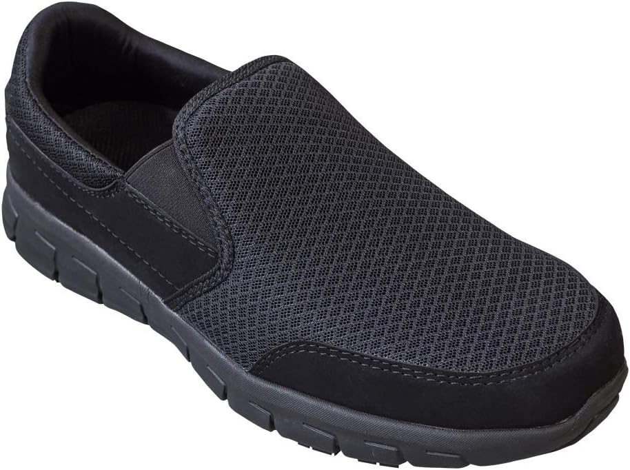 EVER BOOTS Men's Slip Resistant Work Shoe Comfort Slip On Lightweight Flexible
