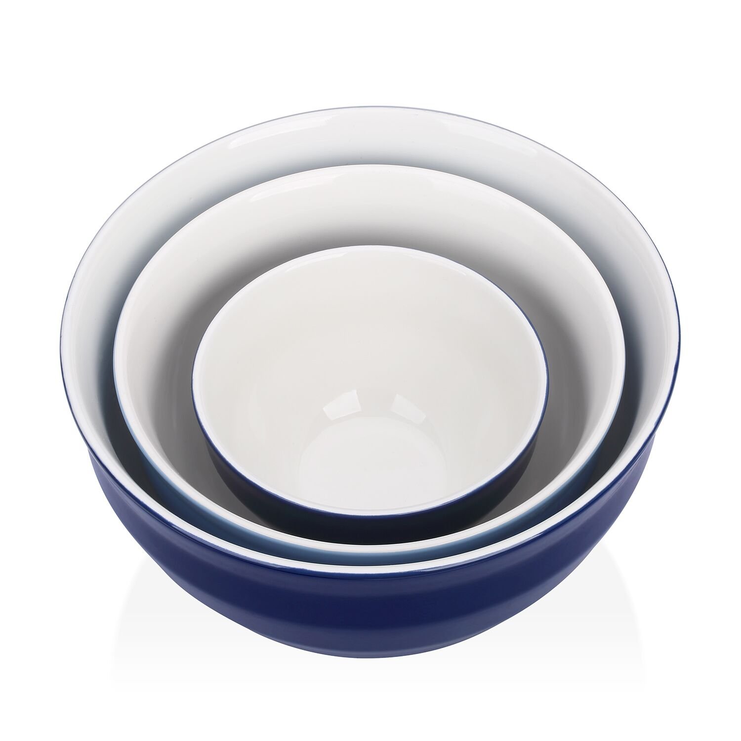 DOWAN Ceramic Mixing Bowls/Serving Bowl Set 3 Packs, Nesting Bowls