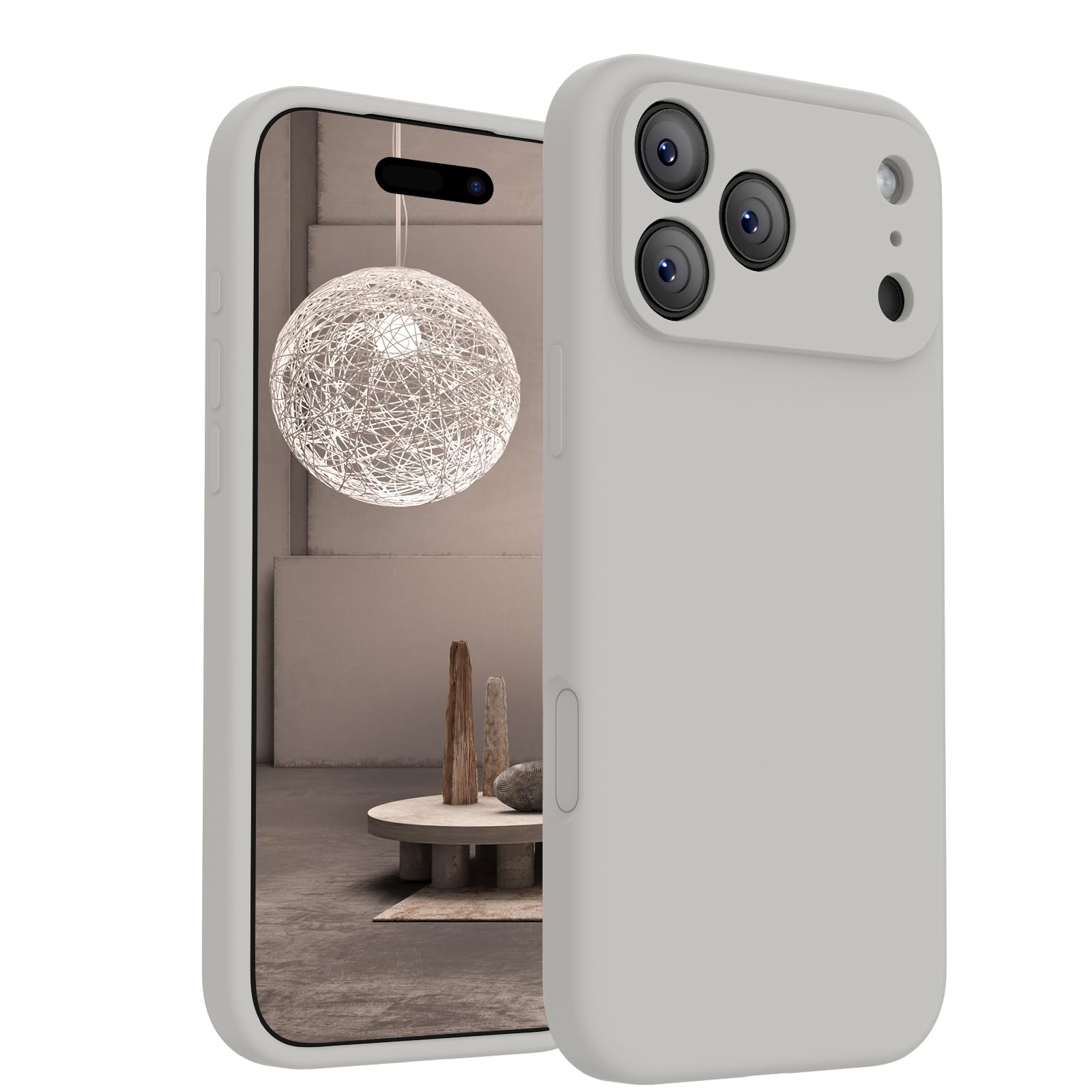 Photo 1 of FireNova Magnetic for iPhone 17 Pro Max Case, Compatible with MagSafe, [Integrated Silicone Camera Control Button] [Camera Protection] Anti-Scratch Microfiber Lining Phone Case, 6.9", Natural Titanium