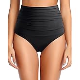 Tempt Me Women Retro High Waisted Bikini Bottoms Tummy Control Swimsuit Bottoms