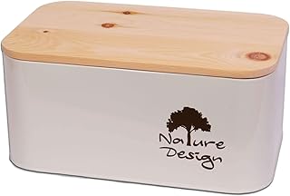 Dekobox Brotbox aus Metall und Zirbenholz - abnehmbares Servier- und Schneidebrett - Brotkasten Made in Tirol