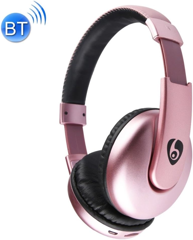 OVLENG MX888 Portable Wireless Stereo Headphone Bluetooth Headset headband Earphone with Noise Cancelling Support TF Card FM Radio (Pink)