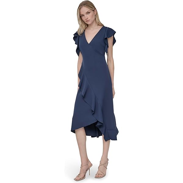 asymmetrical design dress Short-Sleeve A-Line Princess Mother of the Bride Dress with Asymmetrical  Design