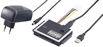 Xystec Festplatten Leser: Universal-Festplatten-Adapter IDE/SATA auf USB 2.0, für HDDs & SSDs (USB Festplattenadapter)