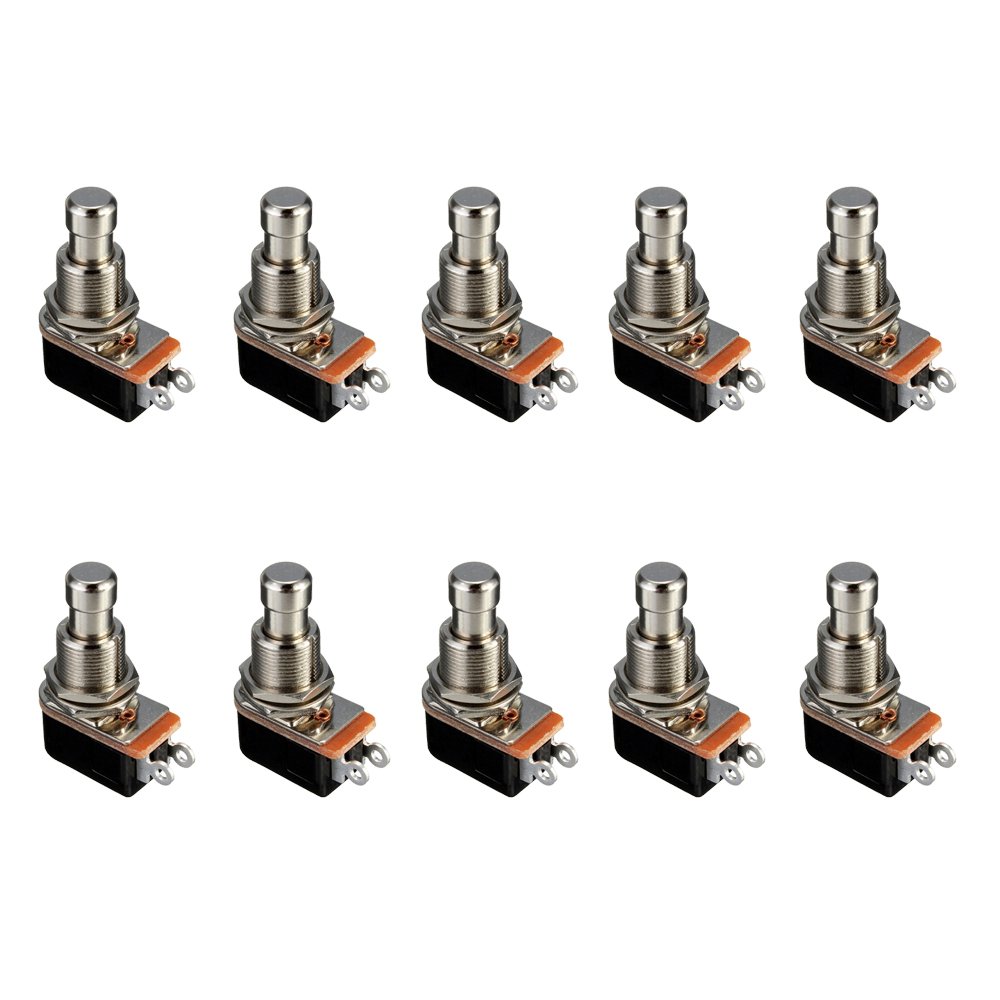 E Support 10 X Electric Guitar Effects Pedal Box Momentary Push Button Stamping Foot Switch