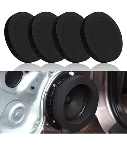 Self Adhesive Bass Blocker Foam 6.5 Inch Speaker Gaskets 4 Pack Car Speaker Bass Blocker Rings Self Adhesive
