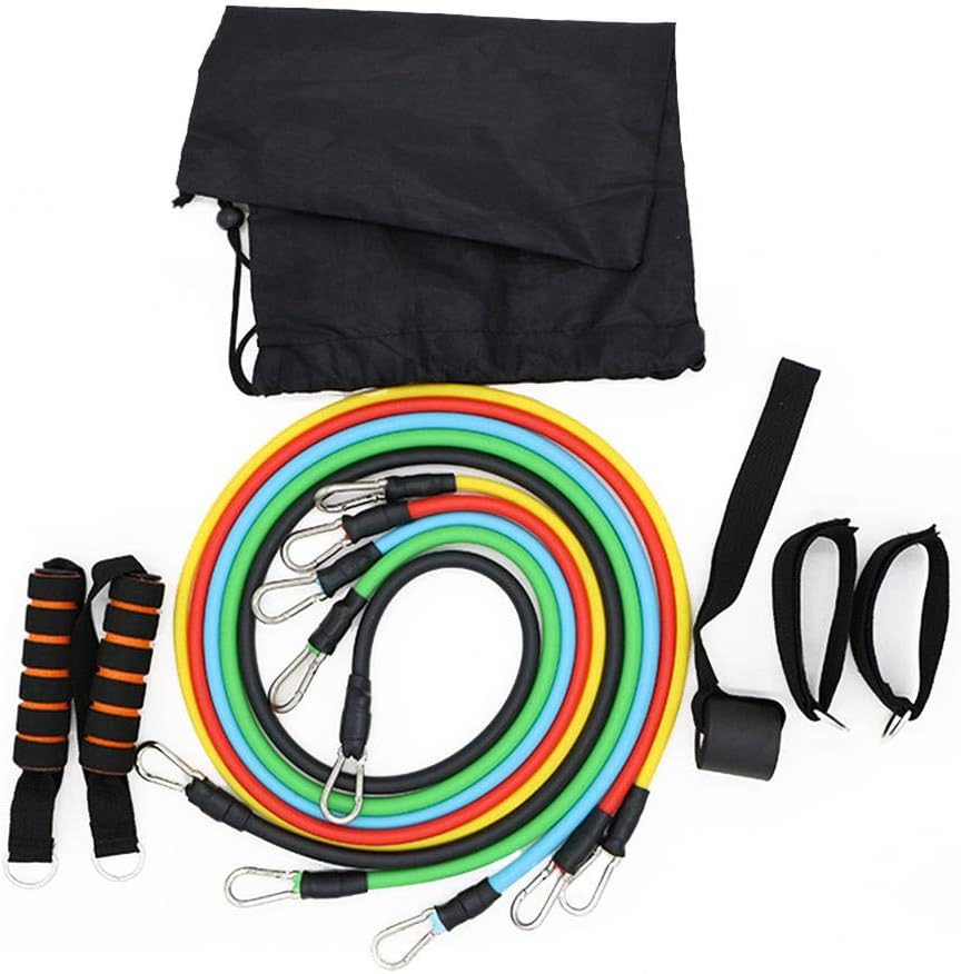 Crazystore 11pcs/set Pull Rope Latex Resistance Bands Exercise Yoga Fitness Tubes Kit