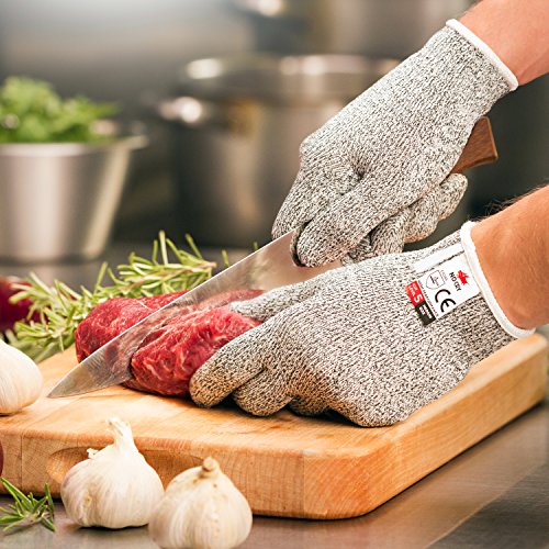 NoCry Cut Resistant Gloves - High Performance Level 5 Protection, Food Grade. Size Medium, Free Ebook Included! Tools & Home Improvement, Safety & Security, Personal Protective Equipment, Hand & Arm Protection, Lab, Safety & Work Gloves, Cut Resistant Gloves