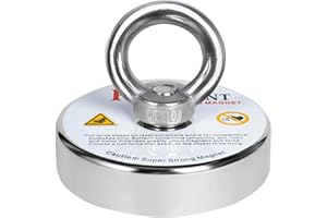 RIHEGIANT Strong Fishing Magnet, N52 Neodymium Heavy Duty Magnets for Fish and Magnetic Recovery Salvage(700LB Magnet - 1 Piece)