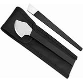 2 Pieces Leather Knife, Leather Cutting Cutter Tool for Leathercraft | Round and straight blades give you versatile cutting options