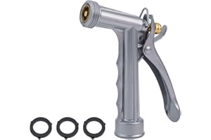 Garden Hose Nozzle High Pressure Pistol Grip Water Sprayer for Car Washing, Deck Cleaning and Plant Watering with Adjustable 