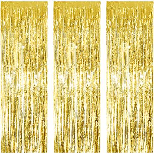Low Cost Jvigue 3 Pack Foil Curtains Metallic Foil Fringe Curtain