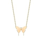 Fettero Butterfly Necklace for Women Gold Pendant