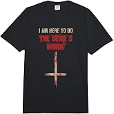 Funny Satan and Devil Shirt I Am Here to Do The Devil's Work Comfort Colors Adult Heavyweight T-Shirt