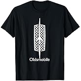 Classic Car Show Vintage Oldsmobile Checkered Rocket Logo T-Shirt