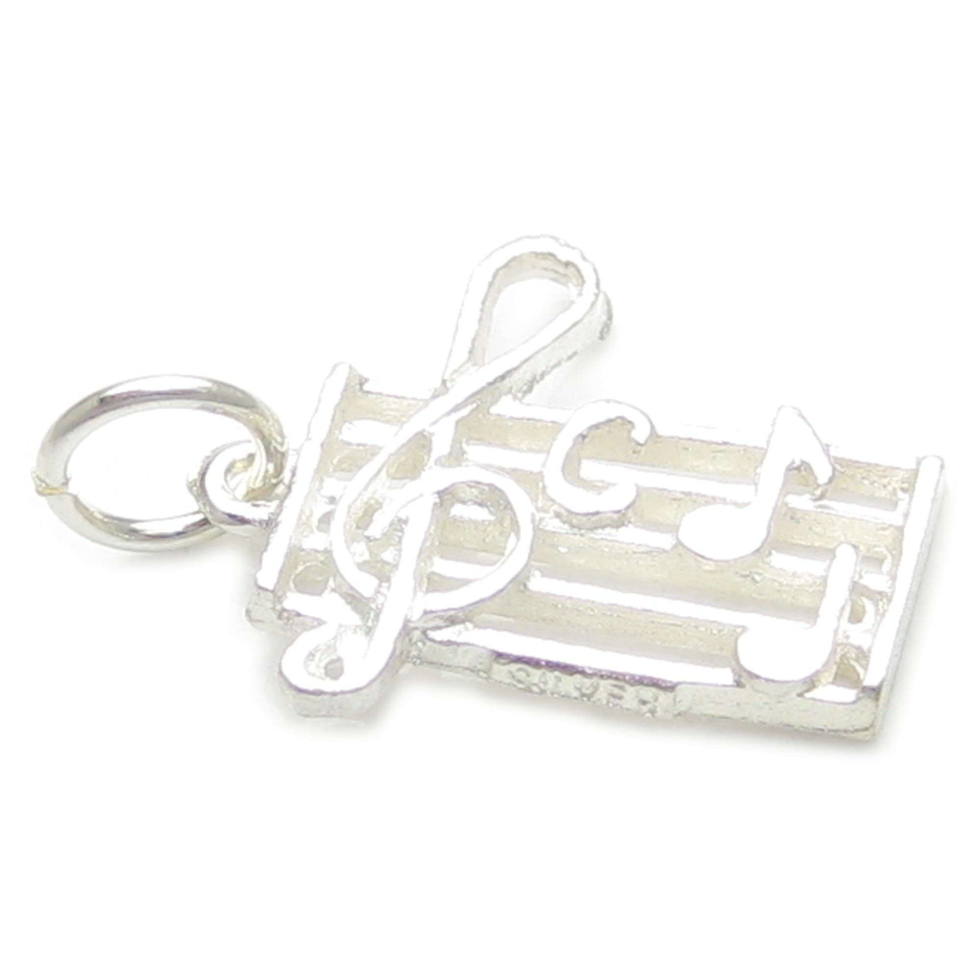 Maldon Jewellery Music notes on scale sterling silver charm .925 x 1 Musician charms
