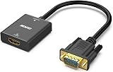 BENFEI HDMI to VGA Adapter 3.5mm Audio Port for TV Stick Laptop Monitor