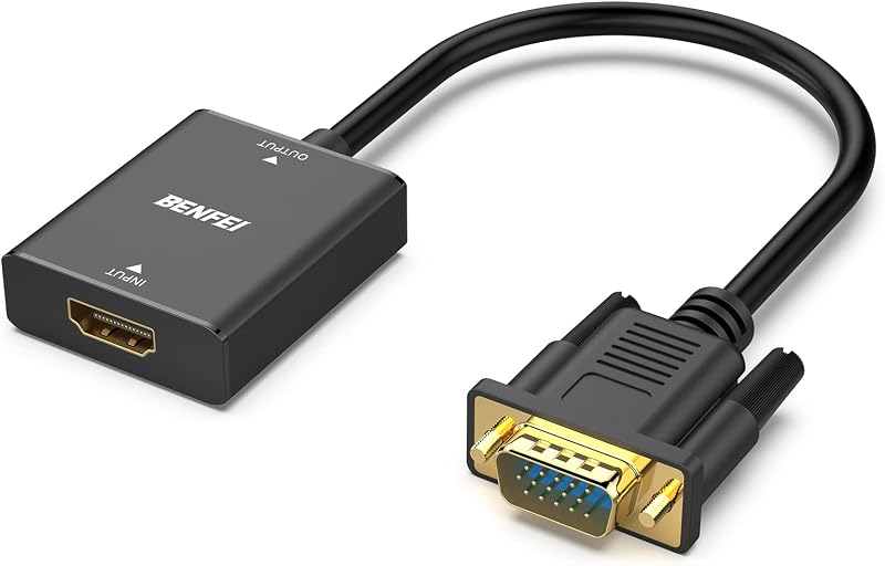 BENFEI HDMI to VGA Adapter 3.5mm Audio Port for TV Stick Laptop Monitor