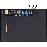 Premium hitzebeständige 500 °C 55,9 x 36,1 cm magnetische Silikon-Lötmatte Elektronik-Arbeitsmatte für Computer, Handy, Lapto