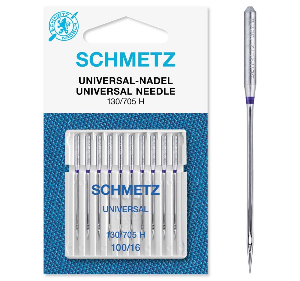 SCHMETZ Sewing Machine Needles (Choice of 89 Types/Sizes) - Buy 2 Get 1 Free + Free Shipping Needle Threader & 1st Class, Single Packet, Reg 100/16 (Pack of 10) + Threader