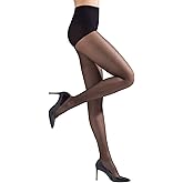 Natori Silky Sheer Control Top Pantyhose Black Small