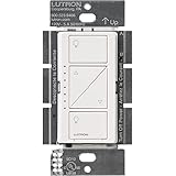 LUTRON PD-6WCL-WH Caseta Wireless In-Wall Smart Dimmer Switch, White, Works with Amazon Alexa