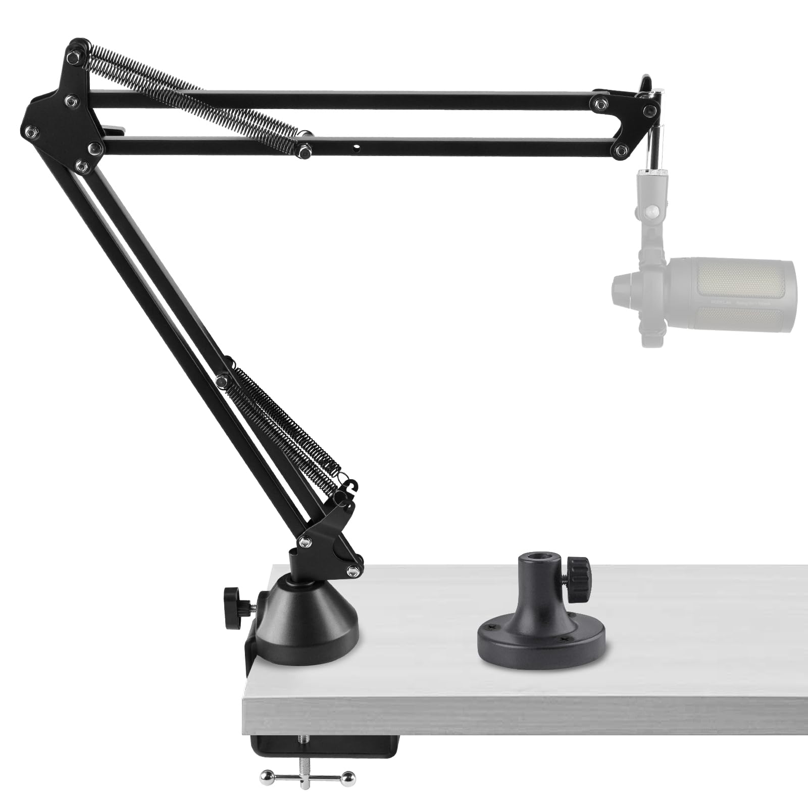 GEEKRIA for Creators Professional Microphone Boom Arm Compatible with Fifine K688, K669, K670B, Suspension Mic Stand, Adjustable Desk Mount Holder for Studio Recording, Podcast, 28.7" Reach