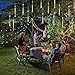 Cobbe Meteor Shower Falling Rain Lights - 8 Tubes 192 LED Icicle Snow Falling Christmas Lights Outdoor Raindrop Lights, Wedding Party Tree Decoration Warm White - Holiday Day Decor