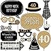 Big Dot of Happiness Adult 40th Birthday - Gold Party Photo Booth Props Kit 20 Count
