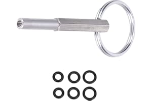 Oval Head Security Screwdriver for Jura Capresso Coffee Machines, Stainless Steel Tool with 6 Gaskets, 36mm Hex Head